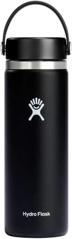 Hydro Flask Wide Mouth vacuum insulated stainless steel water bottle with leakproof closeable lid for cold water drinks, sports, travel, car and school
