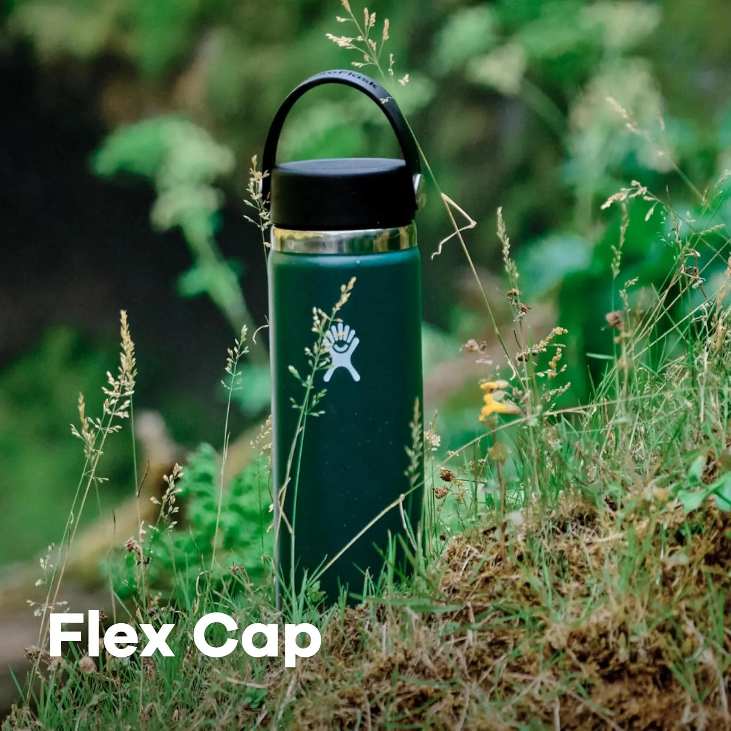 Hydro Flask Wide Mouth vacuum insulated stainless steel water bottle with leakproof closeable lid for cold water drinks, sports, travel, car and school
