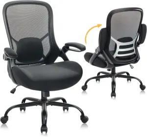 HYLONE Ergonomic Office Chair Lumbar Support, Comfy Home Mesh Office Chair Comfortable Ergonomic Desk Chair