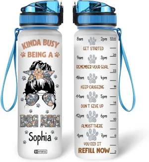 Hyturtle Personalized Autism Water Bottle - Custom Name 32 oz Motivational Water Bottle with Leak-Proof Lid & Time Marker - Autism Gifts for Women & Kids - Bottle for Autism Awareness Month, Birthday