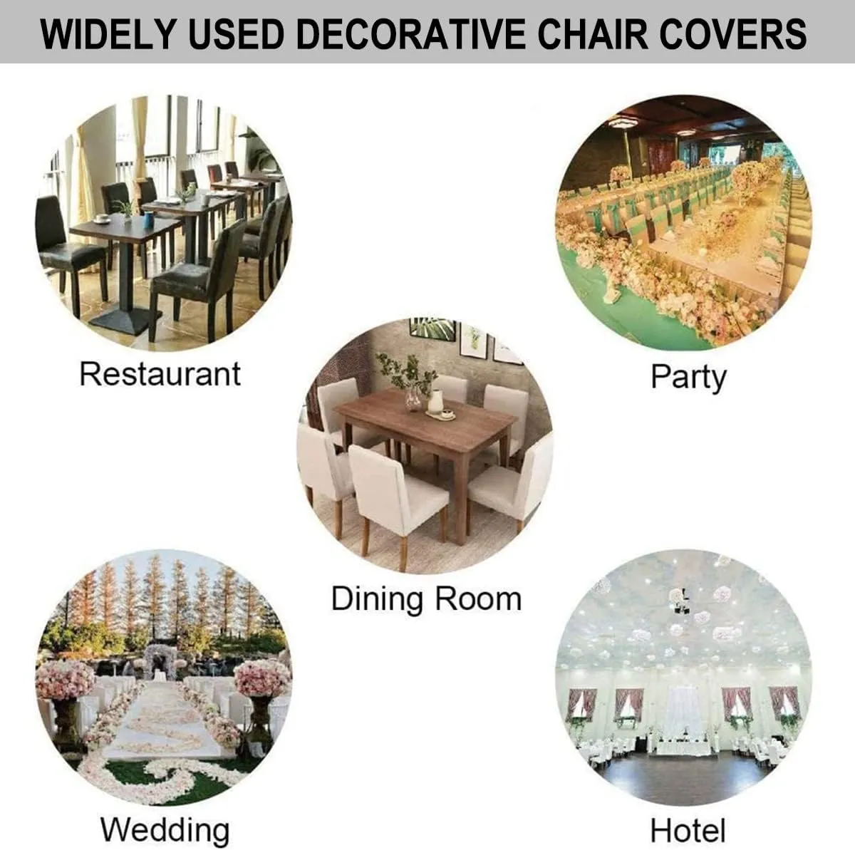 HZDHCLH Chair Covers for Dining Room 6 Pack,Stretch Spandex Green Parsons Chair Slipcover Set of 6,Washable Anti-dust Chair Seat Covers for Kitchen,Wedding,Party