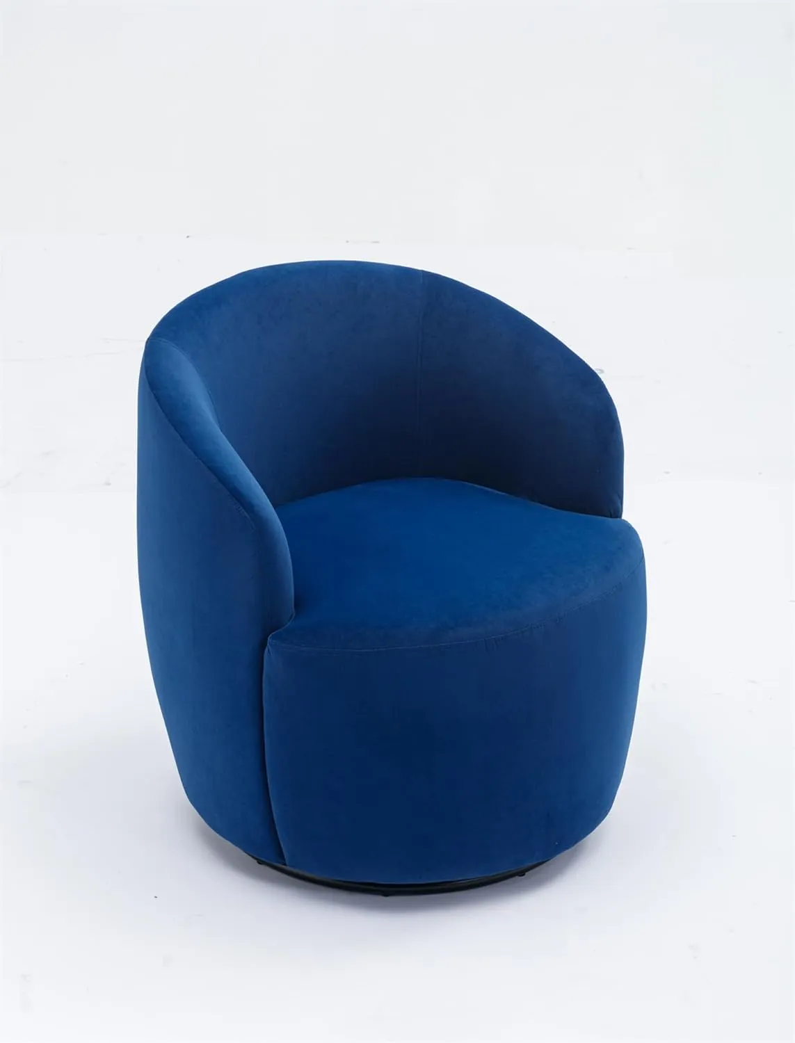 i-POOK Swivel Accent Chair, Modern Velvet Upholstered Armchair Lounge Chair with Metal Base and Padded Cushion Comfy Single Sofa Chair with 360 Degree Swiveling Accent Chairs for Living Room, Blue