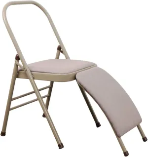 INNOLIFE Yoga Chair: Lumbar Support, Foldable & Grey