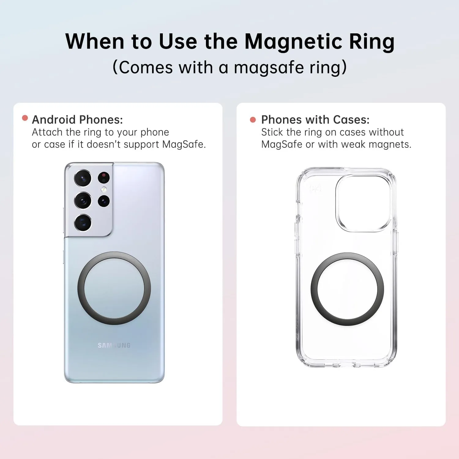 Insulated Magnetic Water Bottle - Reusable Stainless Steel Bottle with MagSafe Compatible Phone Holder - Keeps Cold for 24 Hours - Perfect for Gym, Sports, and Travel - Sky Blue 24oz
