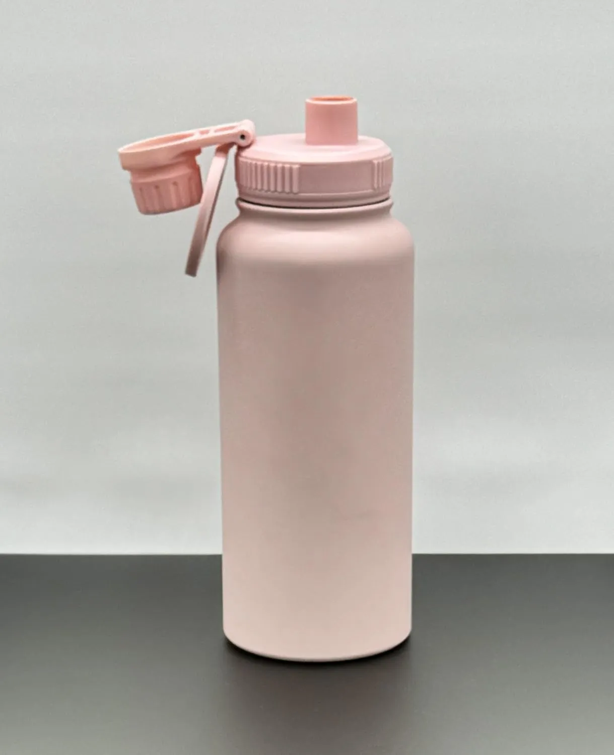 Insulated Water Bottle with Magnetic Phone Handle! Introducing the Hydration Buddy (Pink)
