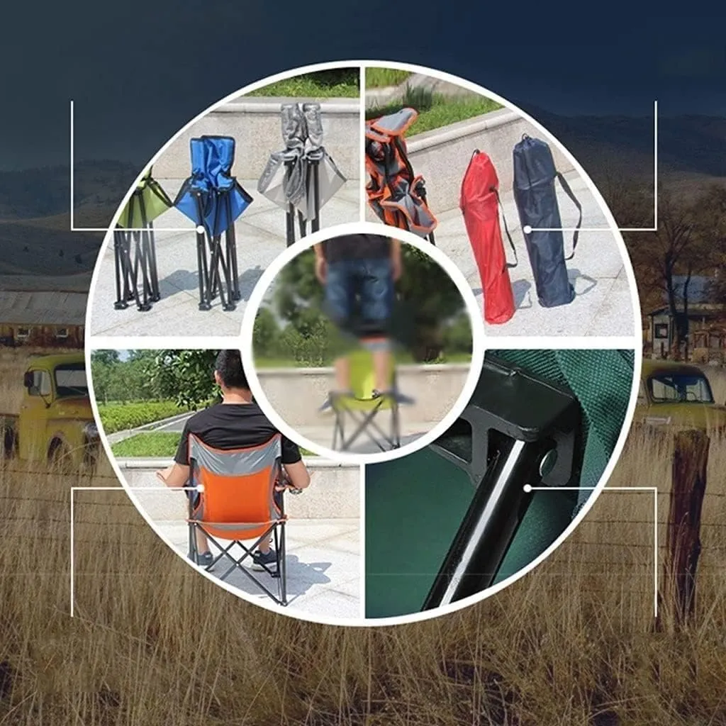 IRYZE Outdoor Chair Folding Camping Chair Folding Padded Deck Chair Backchair Beach Chair Fishing Chair Portable Lounge Chair Outdoor Armchair with Cup Holder Camping Chair Foldable Chair (Color : A)