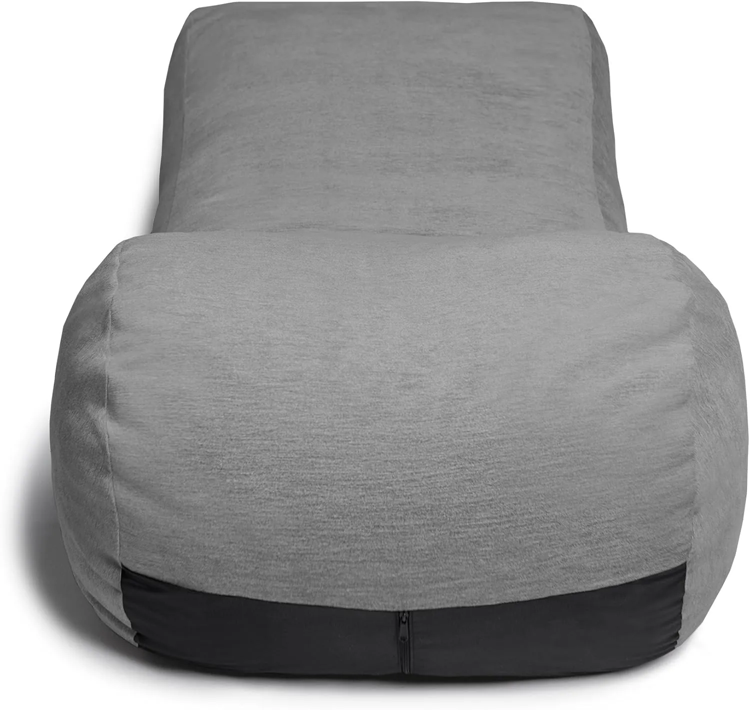 Jaxx Arlo Chaise Lounger Bean Bag Chair - Premium Chenille, Grey