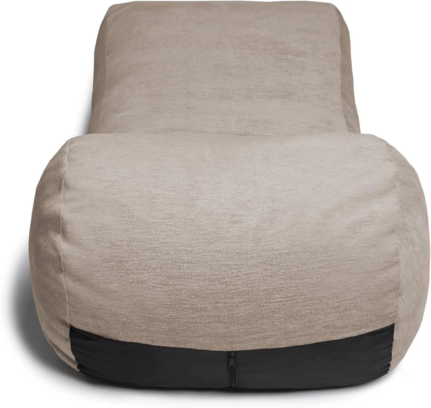 Jaxx Arlo Chaise Lounger Foam Bean Bag Chair - Premium Chenille, Beige