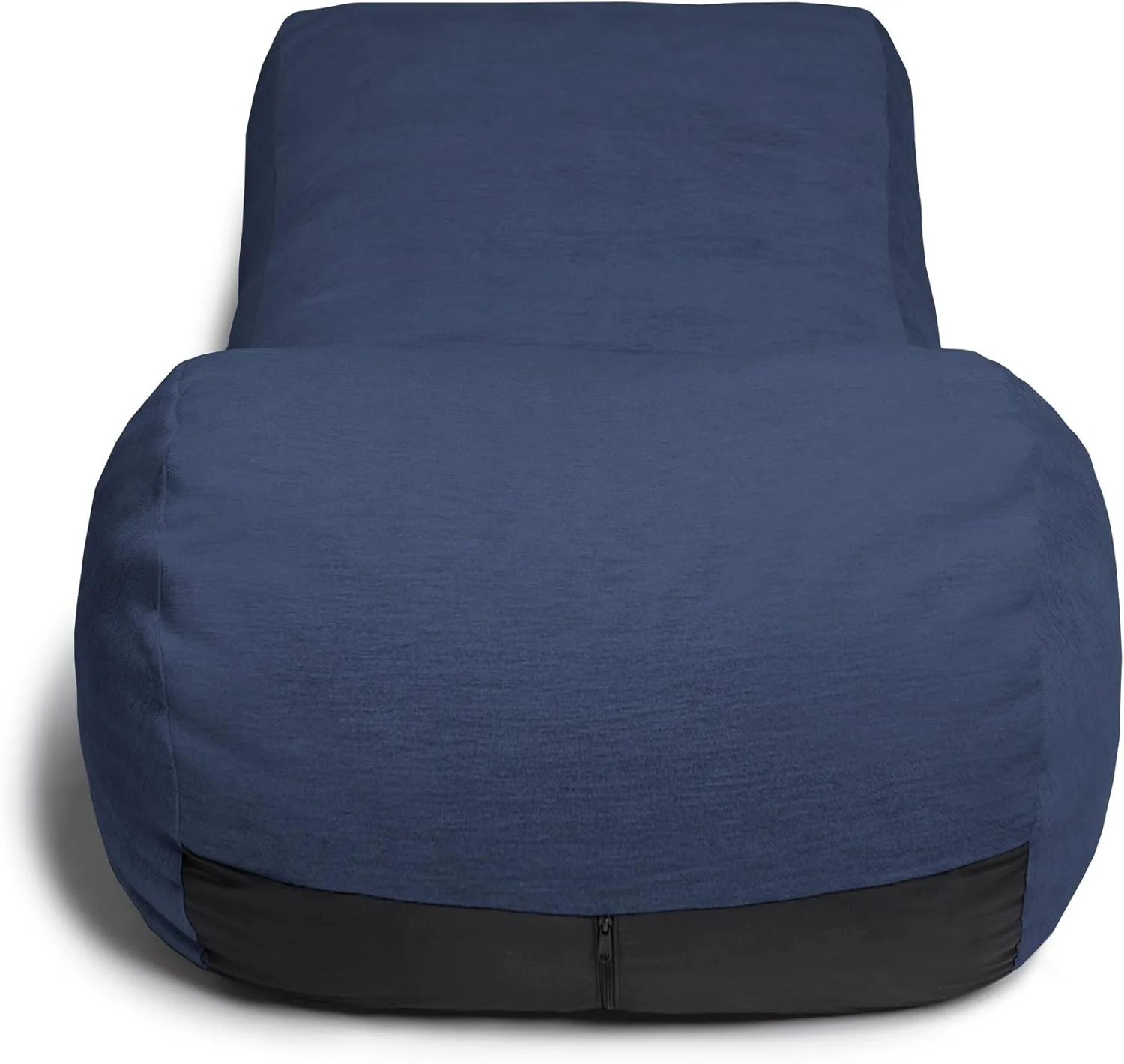 Jaxx Arlo Chaise Lounger Foam Bean Bag Chair - Premium Chenille, Navy