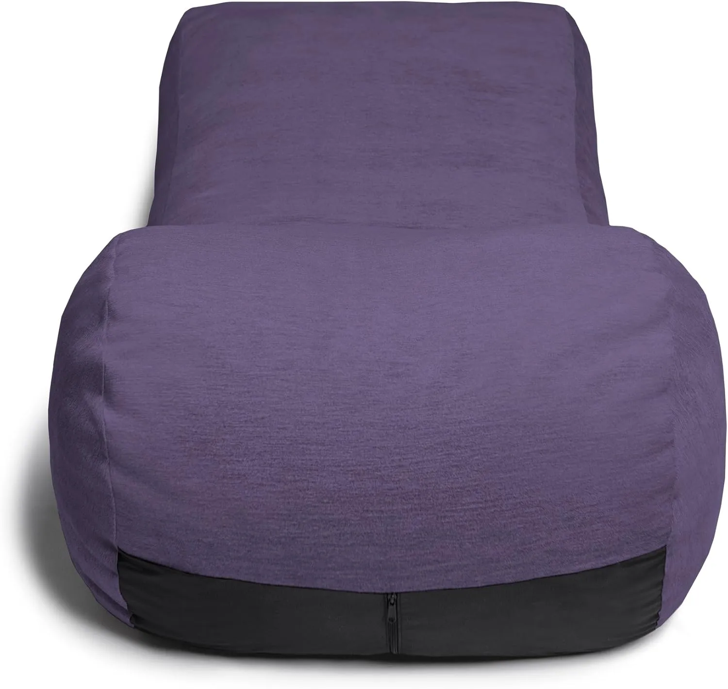 Jaxx Arlo Chaise Lounger Foam Bean Bag Chair - Premium Chenille, Plum