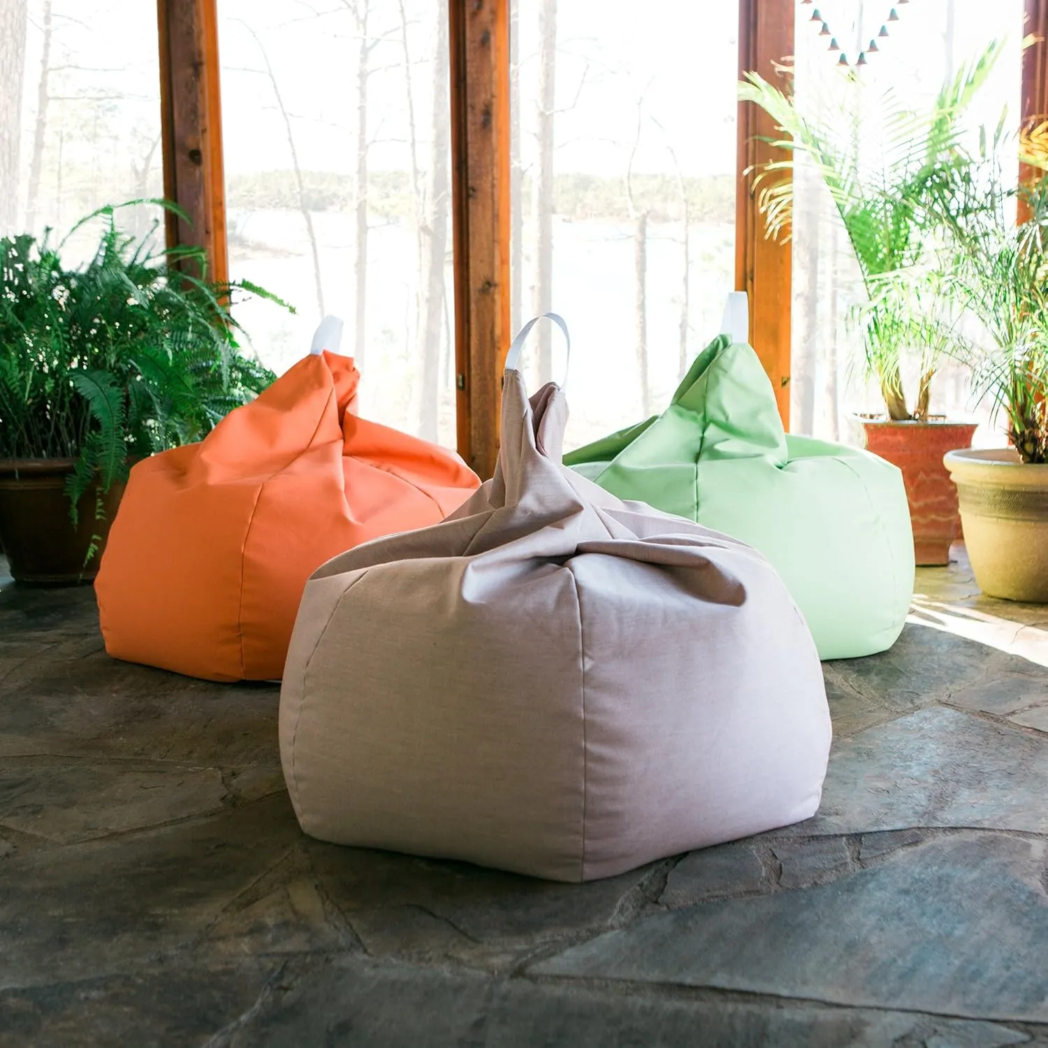 Jaxx Kiss Bean Bag Chair | Casual Poolside & Patio Seating | Sunbrella, Iris Purple