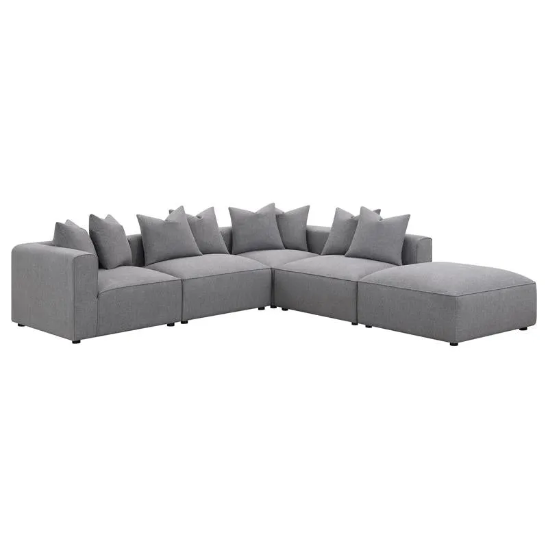 Jennifer Upholstered Armless Chair Grey - 551594