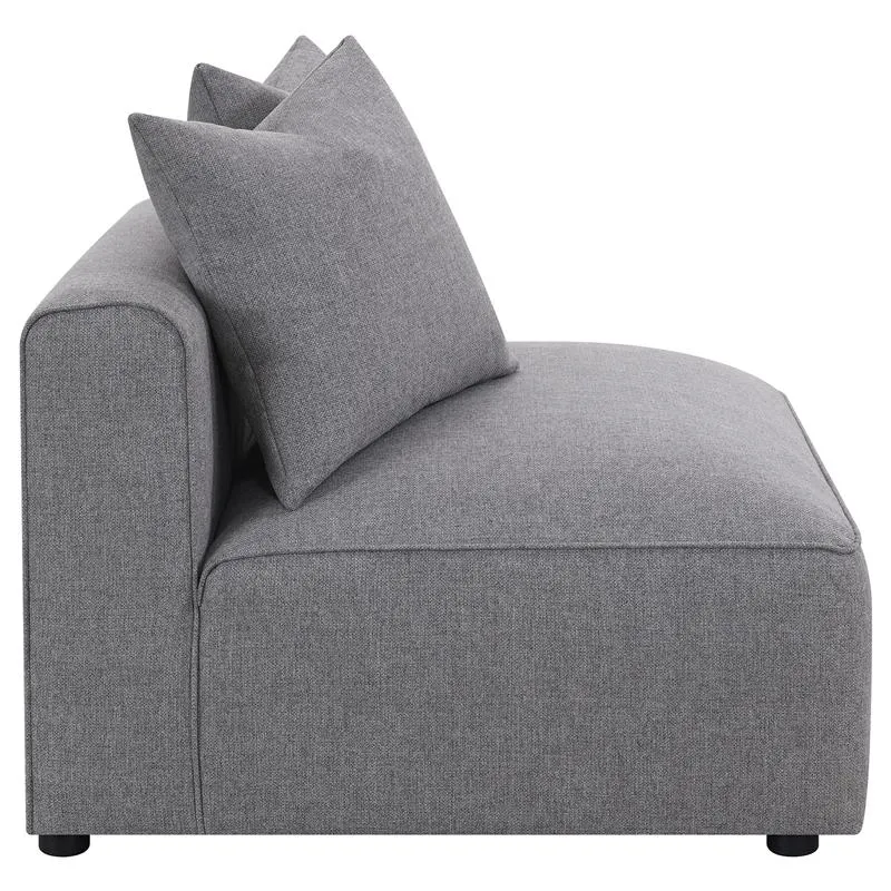 Jennifer Upholstered Armless Chair Grey - 551594