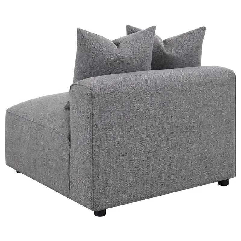 Jennifer Upholstered Armless Chair Grey - 551594