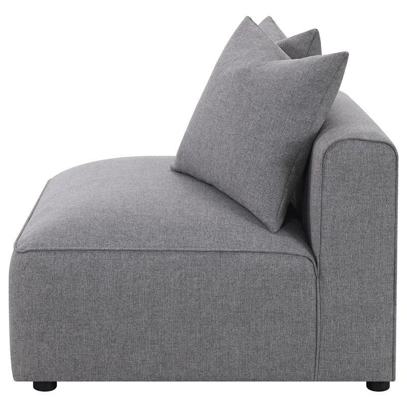 Jennifer Upholstered Armless Chair Grey - 551594