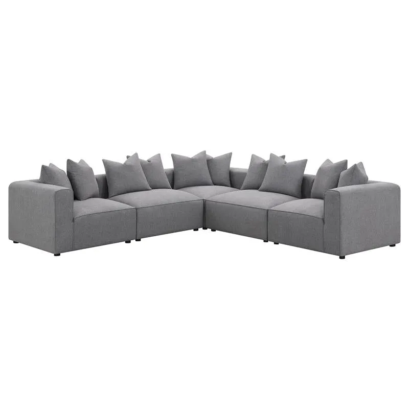Jennifer Upholstered Armless Chair Grey - 551594