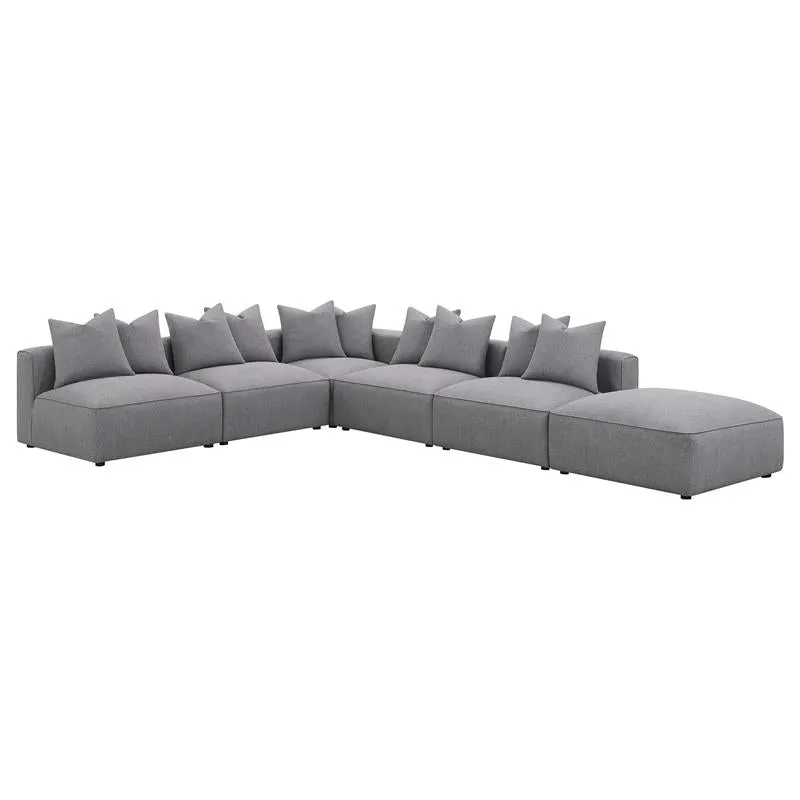 Jennifer Upholstered Armless Chair Grey - 551594
