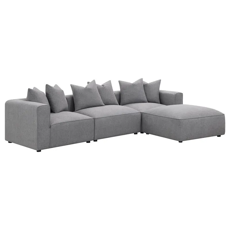 Jennifer Upholstered Armless Chair Grey - 551594