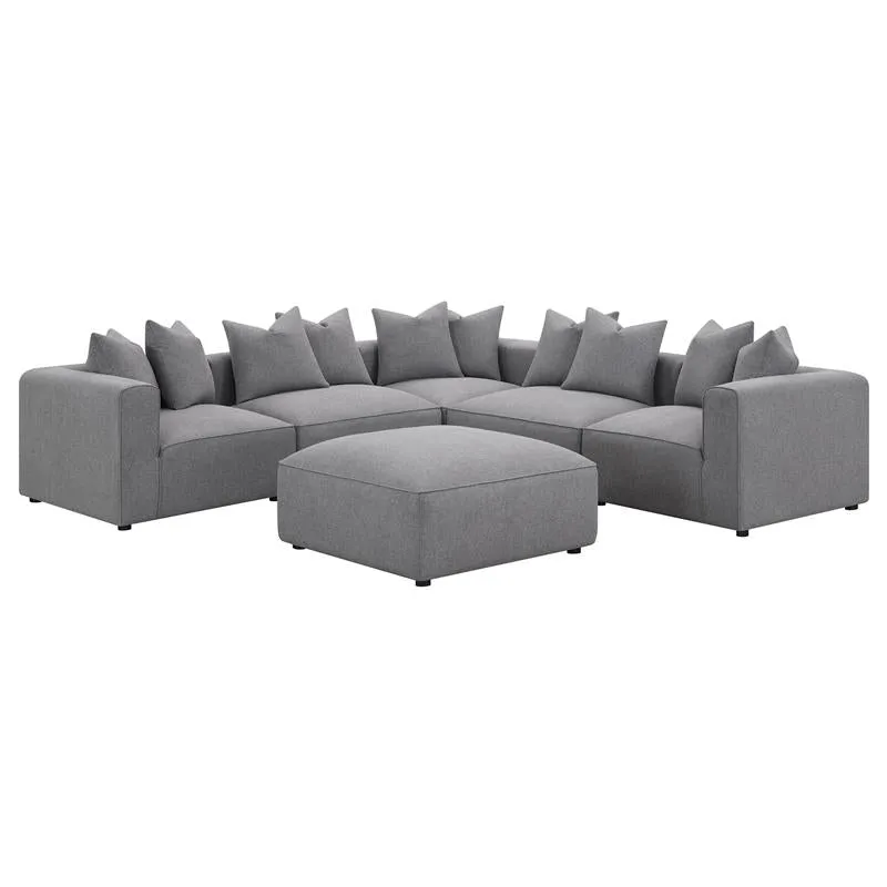 Jennifer Upholstered Armless Chair Grey - 551594