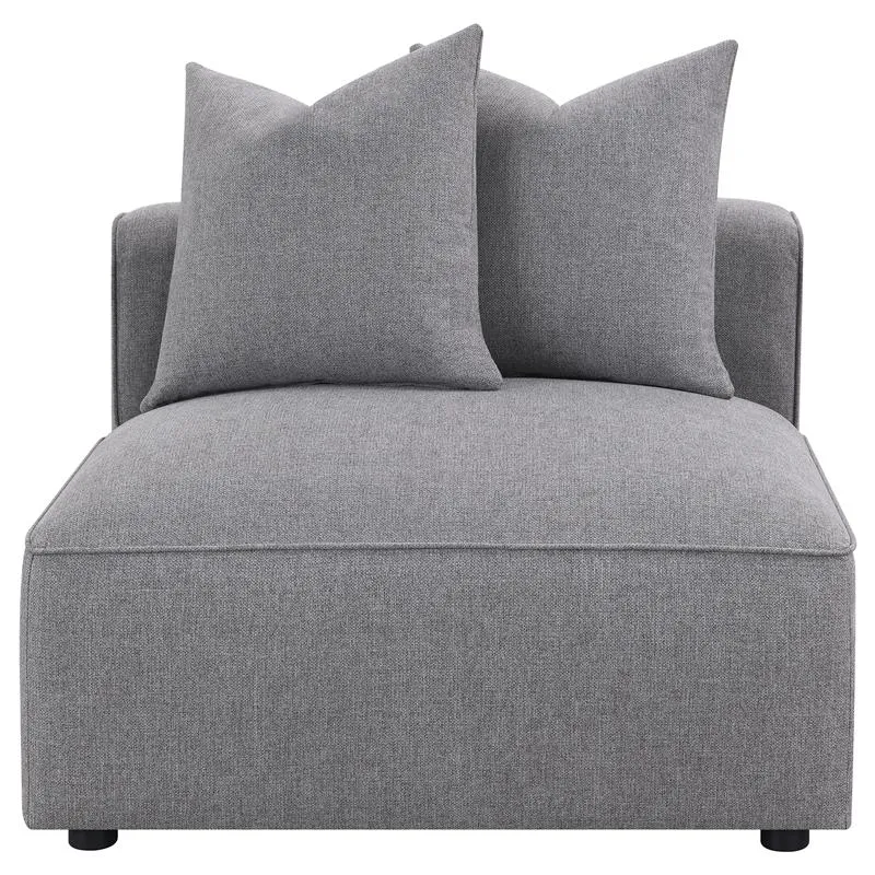 Jennifer Upholstered Armless Chair Grey - 551594