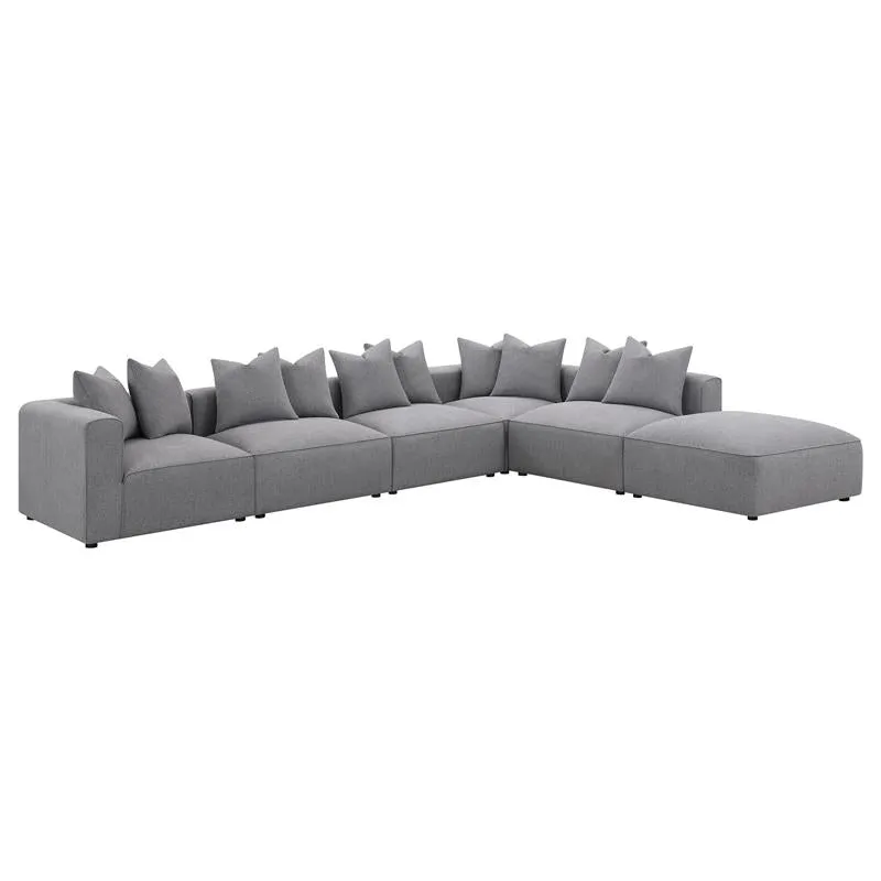 Jennifer Upholstered Armless Chair Grey - 551594