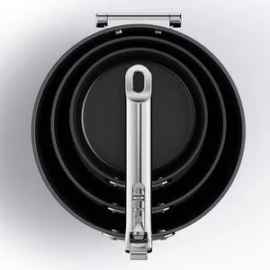 Joseph Joseph Space Folding Handle Ceramic Non-stick 3-piece Blue Saucepan Set