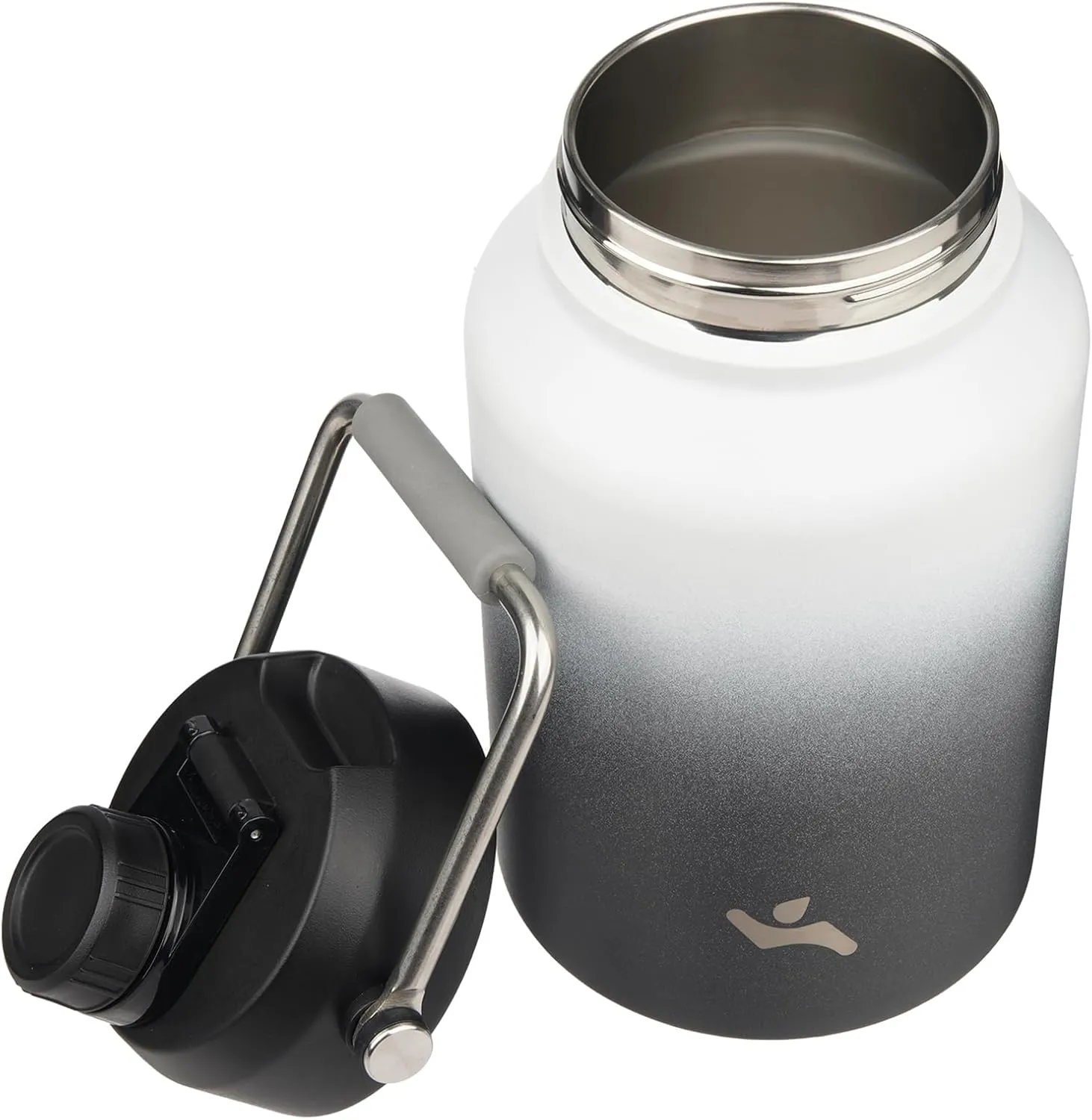 Jug with Handle,87 oz Insulated Water Bottle with Carrying Pouch,Double Wall Vacuum Stainless Steel Metal Bottle,Day Night