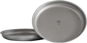 KAPILA Titanium Camping Plate, Dish, Portable Ti Cookware, Ultralight Dinnerware Piece for Backpacking & Camping, Anti-Rust and Easy to Clean for Hiking Picnic (1000ml)