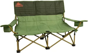 Kelty Low Loveseat Double 2 Person Camping Chair, Two Person Foldable Seat for Festivals, Concerts, Tailgates, Beach Days, Low Seat Height