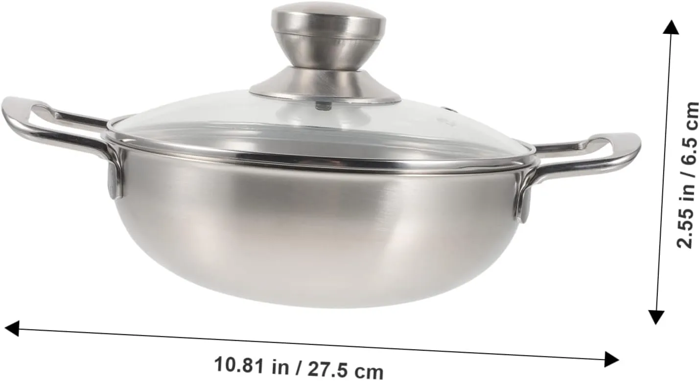KESYOO Kitchen Hot Pot Household Hot Pot Mini Portable Cooking Pot Small Cooking Pots Double Handle Pots