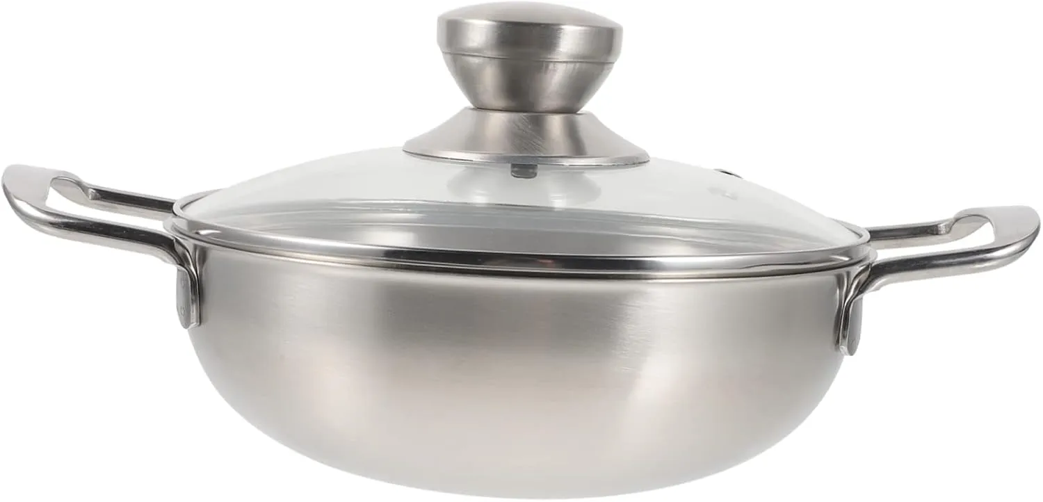 KESYOO Kitchen Hot Pot Household Hot Pot Mini Portable Cooking Pot Small Cooking Pots Double Handle Pots