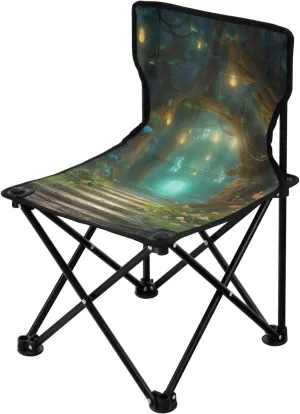 Kigai Folding Camping Chair Heavy Duty Chair Ultralight Compact Portable Beach Chair for Outdoor Camp, Hiking, Travel, Beach, Sporting Event and Picnic, Hut in Forest