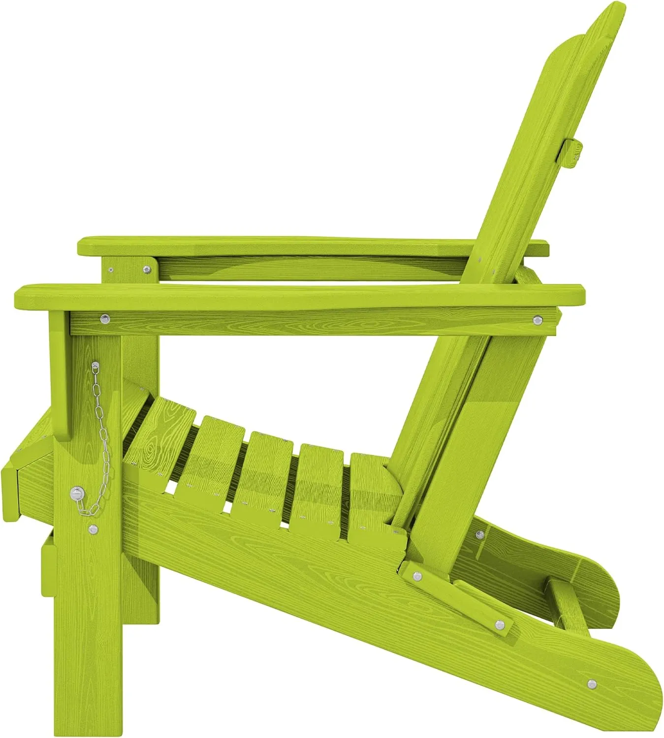 KINGYES Folding Adirondack Chair Set of 2, HDPE All-Weather Folding Adirondack Chair, Apple