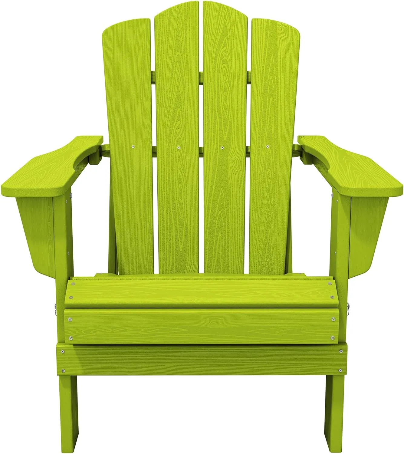 KINGYES Folding Adirondack Chair Set of 2, HDPE All-Weather Folding Adirondack Chair, Apple