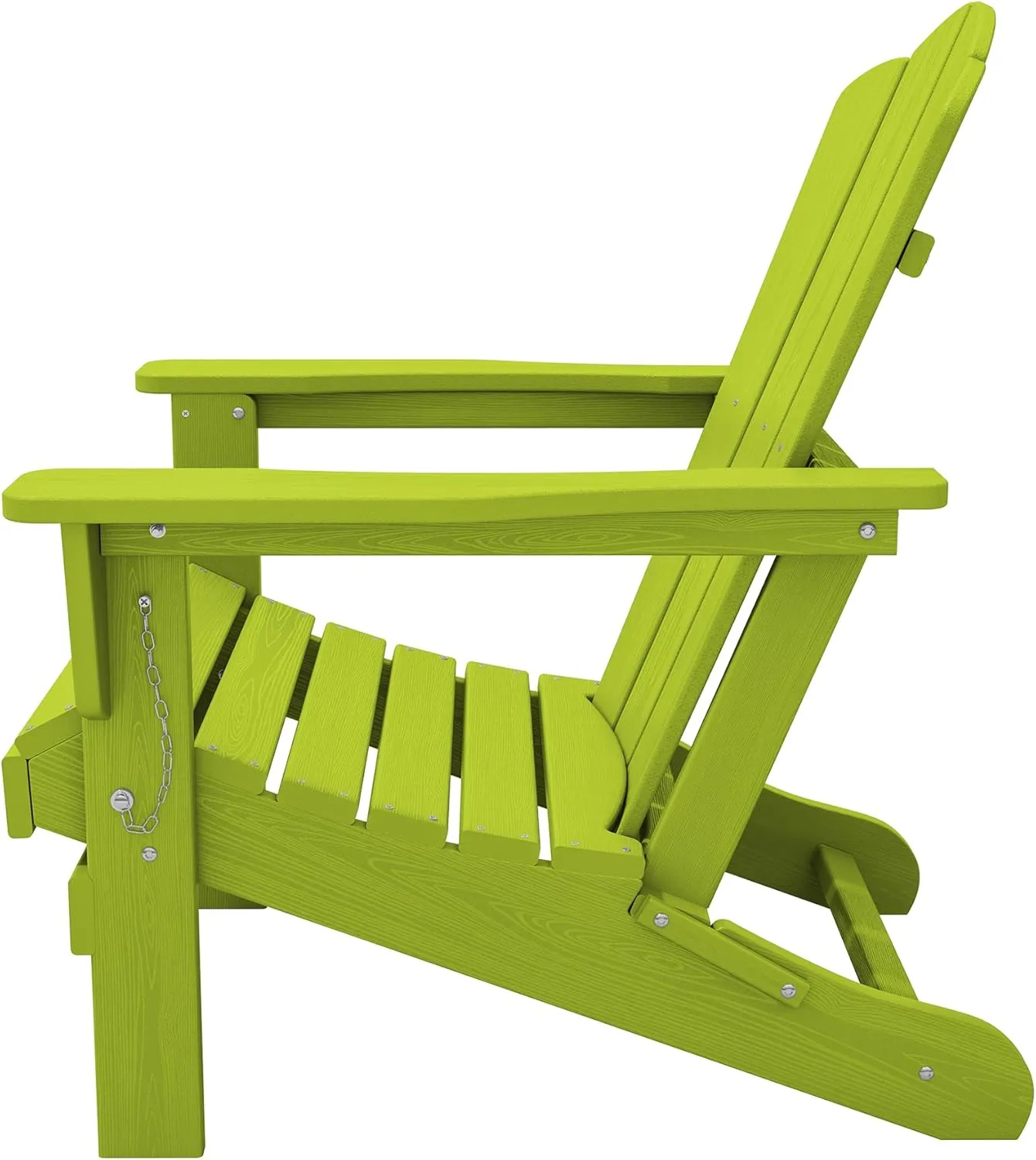 KINGYES Folding Adirondack Chair Set of 2, HDPE All-Weather Folding Adirondack Chair, Apple