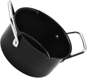 Kisangel Outdoor BBQ Skillet Pot Portable Camping Stew Pot Non-Stick Surface Versatile for Soup Rice Instant Noodles