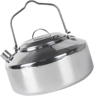 Kisangel Stainless Steel Camping Pot Kettle 22oz Portable Tea Heater Outdoor Cookware