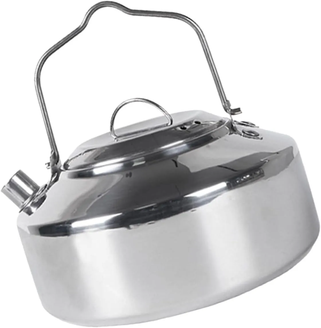 Kisangel Stainless Steel Camping Pot Kettle 22oz Portable Tea Heater Outdoor Cookware