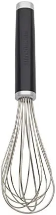 KitchenAid Classic Utility Whisk, 10.5 Inch, Black & Classic Soup Ladle, One Size, Black 2 & KE003OHOBA Classic Basting Spoon, One Size, Black