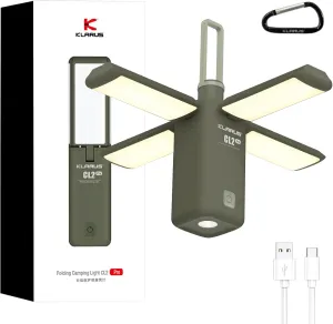 KLARUS CL2 Rechargeable Camping Lantern, 750LM 7 Light Modes Waterproof Foldable Tent Light with Power Supply for Emergency, Camping, Beach, Travel, Power Outages