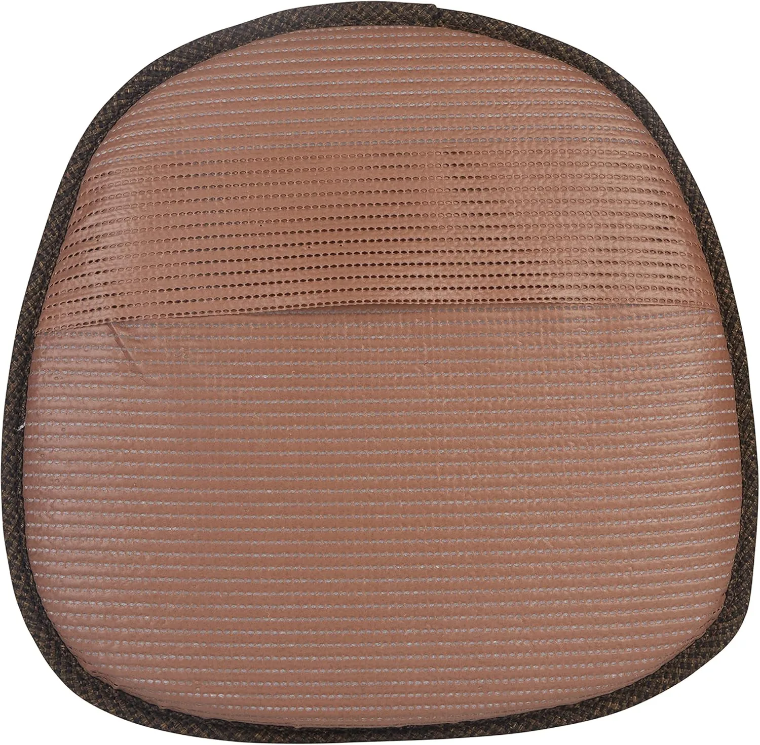Klear Vu Gripper Non-Slip Mid Century Modern Shell Chair Cushion, Assembled in USA, Extra Thick Fill, Omega Upholstery Fabric, Set of 4 for Dining Room and Kitchen, 4 Count (Pack of 1), Brown