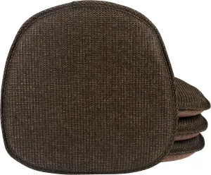 Klear Vu Gripper Non-Slip Mid Century Modern Shell Chair Cushion, Assembled in USA, Extra Thick Fill, Omega Upholstery Fabric, Set of 4 for Dining Room and Kitchen, 4 Count (Pack of 1), Brown