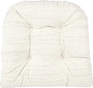 Klear Vu Gripper Overstuffed Universal Non-Slip Dining Chair Cushions for Kitchen Decor or Office Use, U-Shaped Skid-Proof Seat Pad, 15x15 Inches, 2 Count (Pack of 1), Waffle Birch
