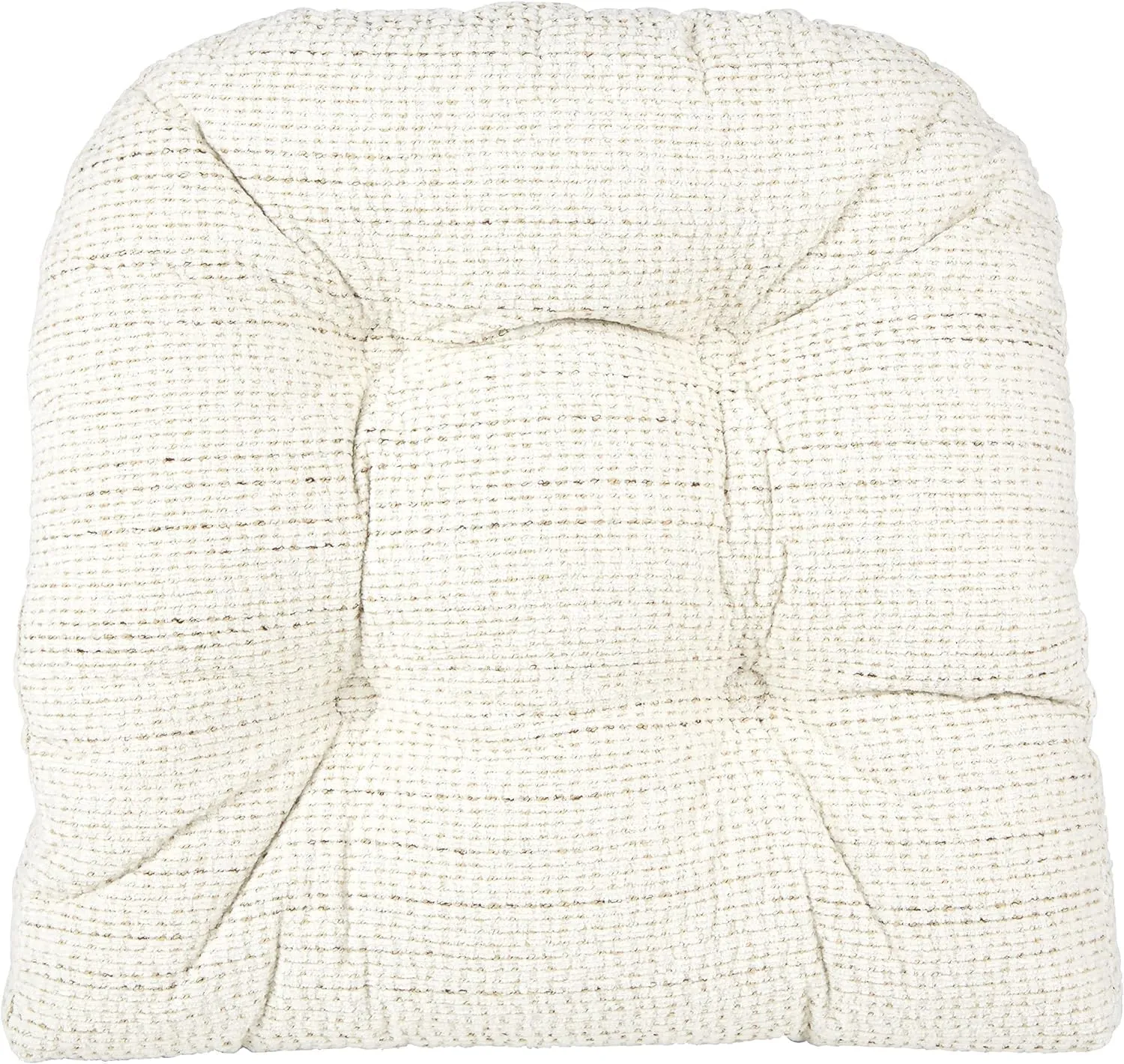Klear Vu Gripper Overstuffed Universal Non-Slip Dining Chair Cushions for Kitchen Decor or Office Use, U-Shaped Skid-Proof Seat Pad, 15x15 Inches, 2 Count (Pack of 1), Waffle Birch