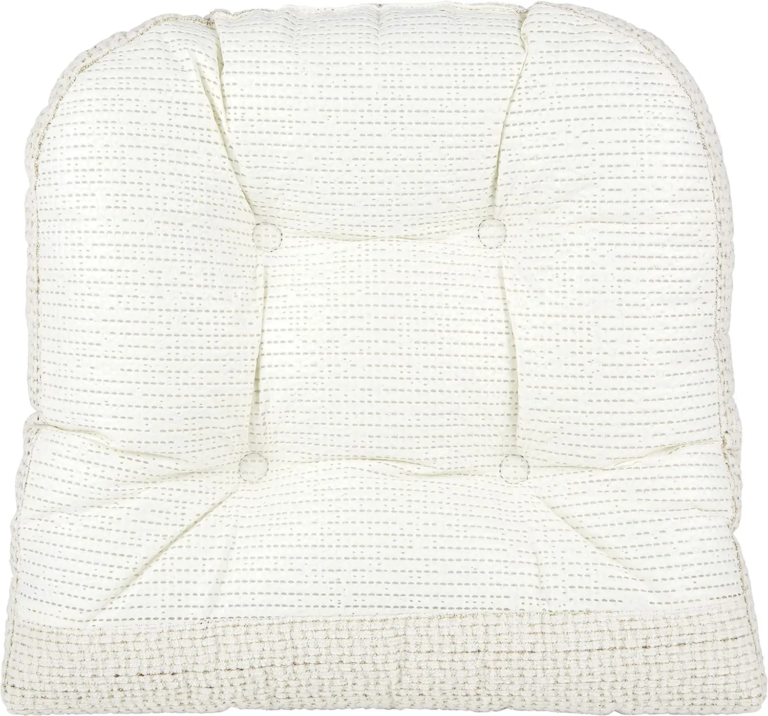 Klear Vu Gripper Overstuffed Universal Non-Slip Dining Chair Cushions for Kitchen Decor or Office Use, U-Shaped Skid-Proof Seat Pad, 15x15 Inches, 2 Count (Pack of 1), Waffle Birch