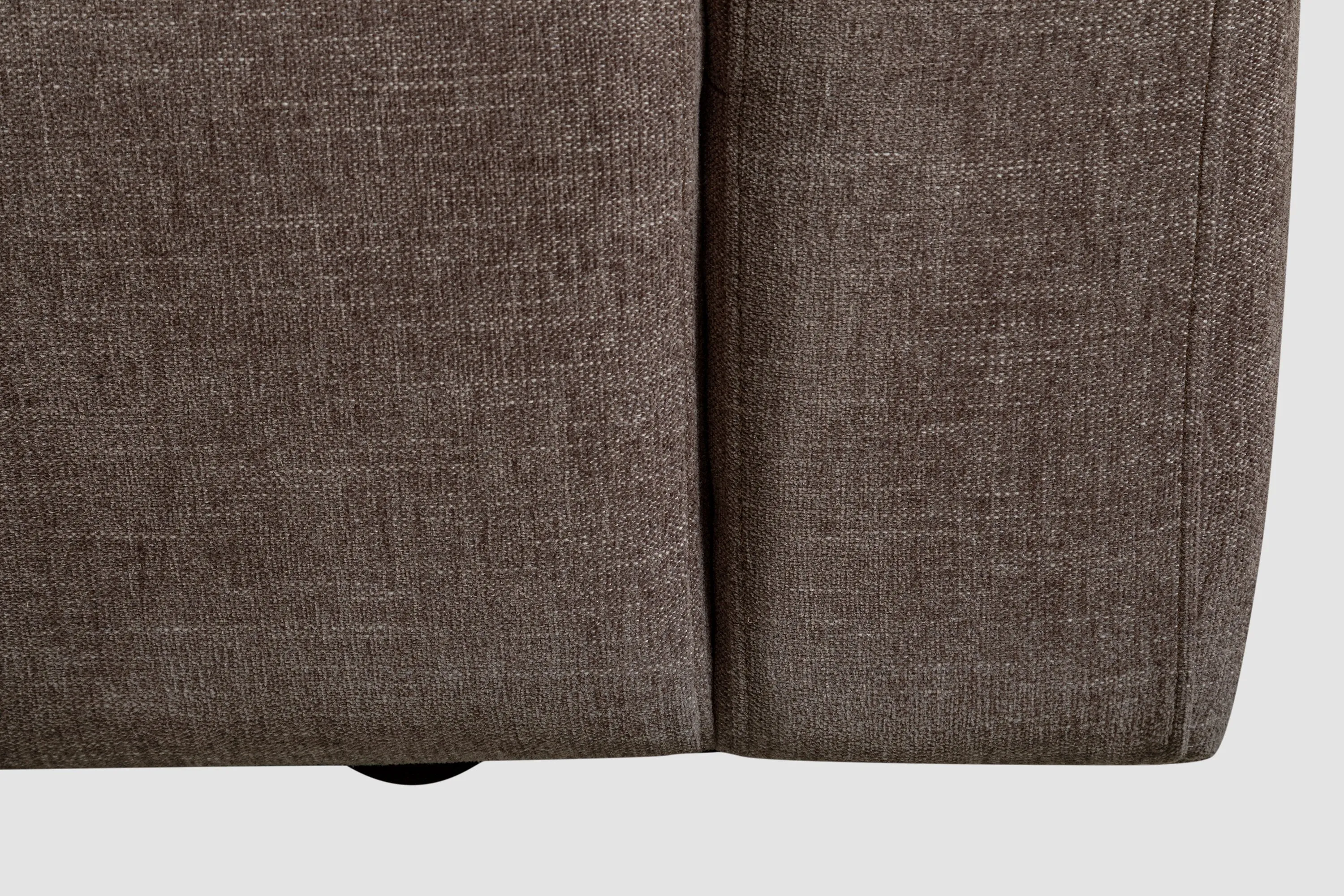 Kort & Co. Lotus Modular 42.5" Chenille Fabric Right-Facing Chair with Feather Down Cushions - Coffee Brown | Fauteuil modulaire de droite Lotus de Kort & Co. de 42,5 po en tissu de chenille avec coussins en duvet et plumes - brun café