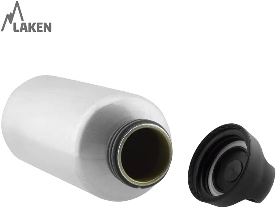 Laken Classic Aluminum Water Bottle, Wide Mouth with Screw Cap and Loop, BPA Free, Made in Spain, 20oz, Khaki