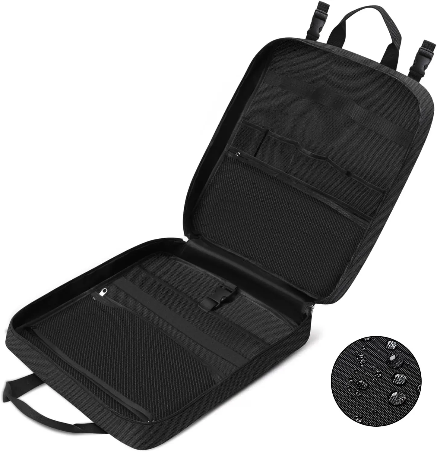 Large Camp Kitchen Organizer, High Capacity Camping Cooking Utensils Bag, with Paper Towel Holder, Multi-pocket Waterproof Camping Utensils Holder for BBQ Outdoor Cooking Essentials