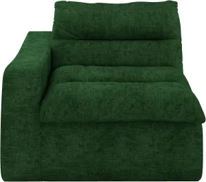 Lazy Floor Sofa Modern Lounge Chair with Left Arm, Comfortable Beanbag Sofa for Living Room and Office, Green