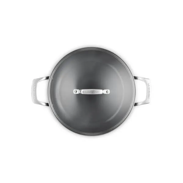Le Creuset Ceramic Non-Stick Shallow Braiser with Glass Lid